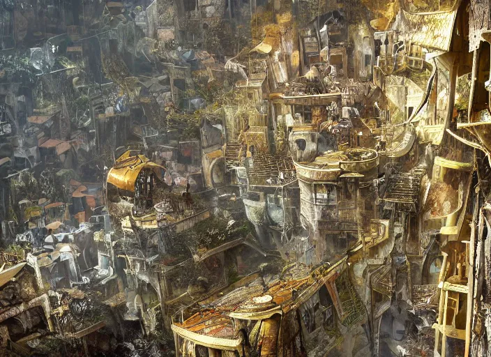 Image similar to cathedral favela, underwater environment, scenery, professional, award - winning, trending on artstation, hyper detailed, realistic, beautiful, emotional, shiny, golden, picture