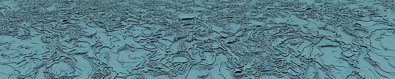 Image similar to retro sci-fi alien world 3d topographical map