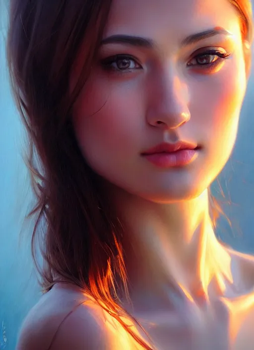 Image similar to photo of a gorgeous young woman in the style of stefan kostic, realistic, sharp focus, 8k high definition, insanely detailed, intricate, elegant, art by stanley lau and artgerm