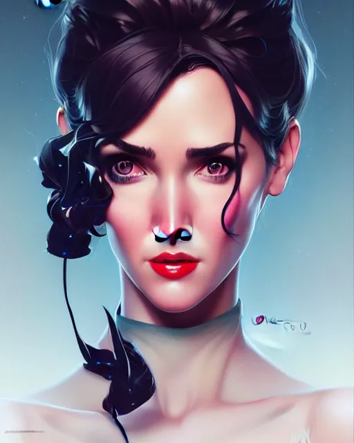 Image similar to a pin up and beautiful fashion charming dreamlke jennifer connelly, symmetrical face symmetrical eyes, character art, art by artgerm lau and wlop and and ilya kuvshinov and john singer sargent, joshua middleton comic art, frostbite 3 engine, cryengine