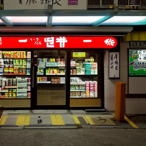 Image similar to photo of Japanese convenience store at night