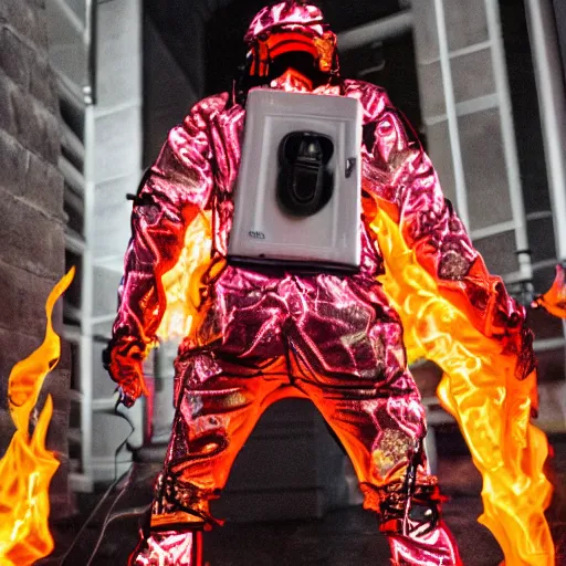 Image similar to love, diverse fire cybersuits, from behind, connection rituals, wide wide angle, vivid, elaborate, highly detailed, beautiful lighting