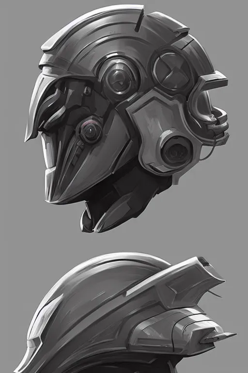 Image similar to sci - fi helmet concept by steve wang, concept sketches, rejected concepts, digital painting, highly detailed, artstation, sharp focus