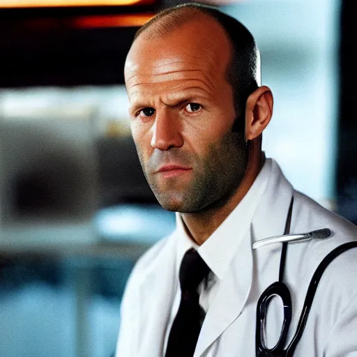 Image similar to Jason Statham as a heart surgeon