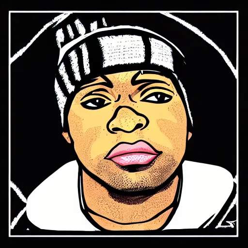 Image similar to ski mask the slump god as a cartoon