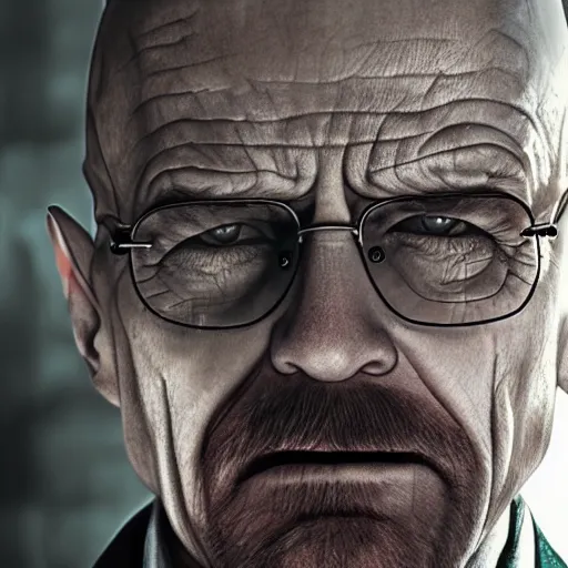 Image similar to walter white as joker, 8k, hyper Realistic, natural lighting