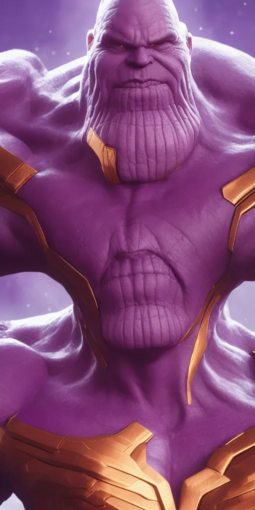 Image similar to Thanos is Santa, hyperdetailed, artstation, cgsociety, 8k