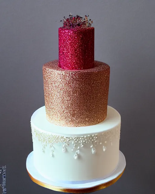 Image similar to elegant quartz raspberry wedding cake dripping fondant, stylized, sparkling, glitter, gilding, ornate, sylvain sarrailh, joongwon jeong