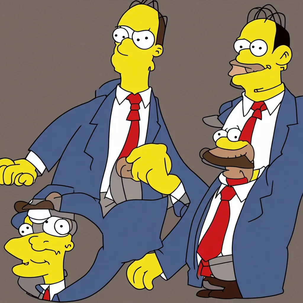 Prompt: john hamm combined with homer simpson