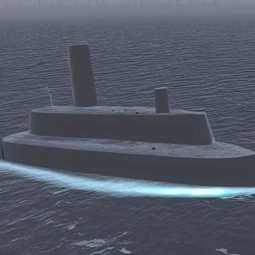 Image similar to Lidar scan of a -submarine