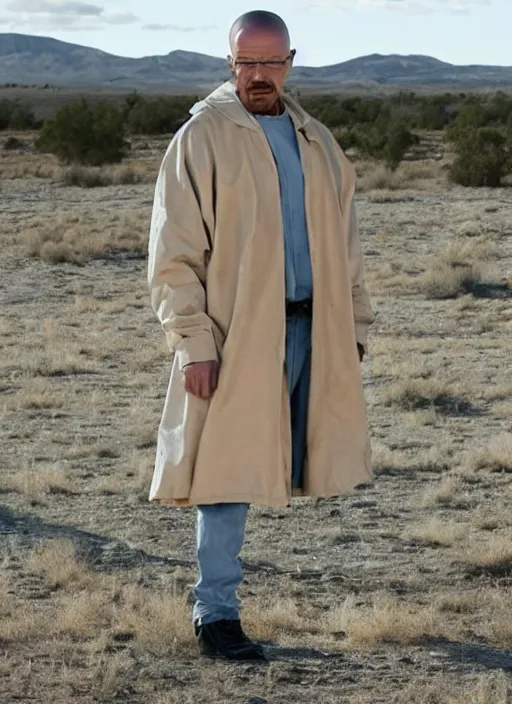 Image similar to film still of kim kardashian as Walter White in breaking bad,