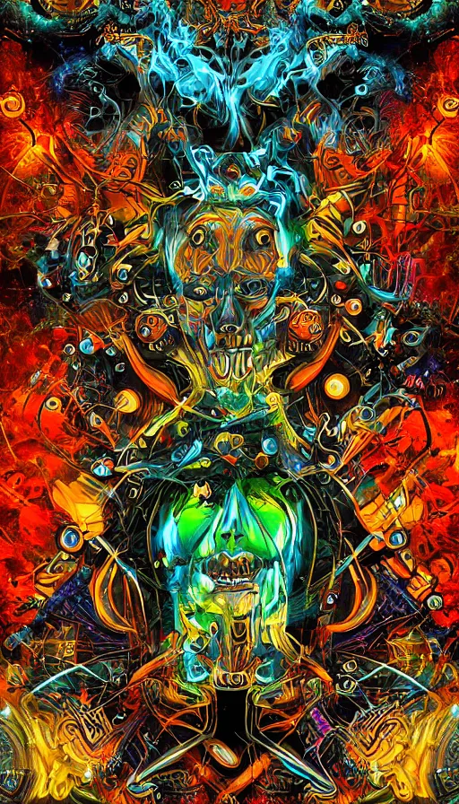 Prompt: psytrance artwork, by steve argyle