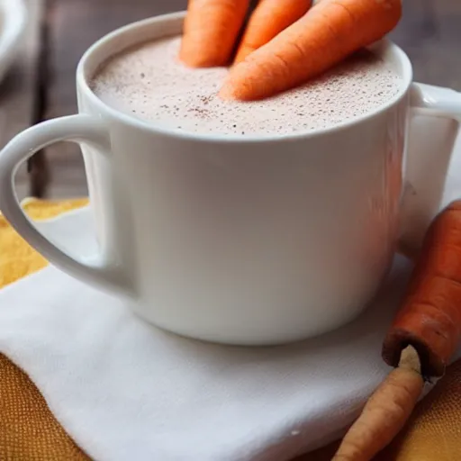 Image similar to hot coco with carrots in it