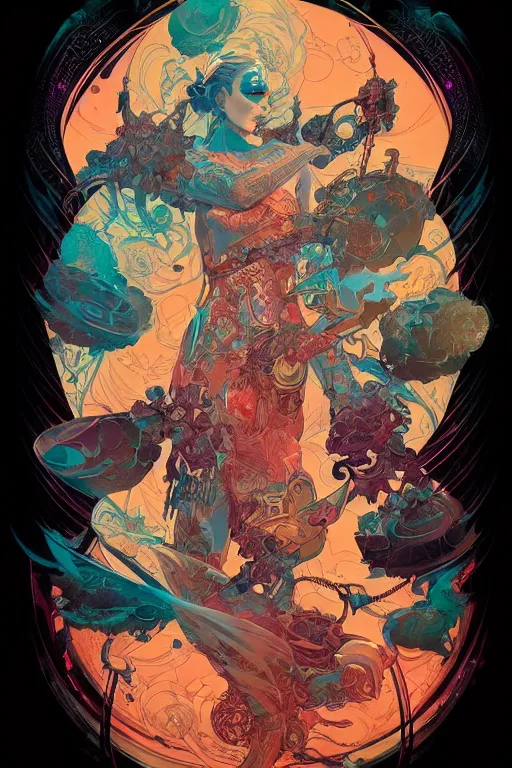 Image similar to full body tattoo design by kilian eng and victo ngai and james jean and peter mohrbacher and craig mullins
