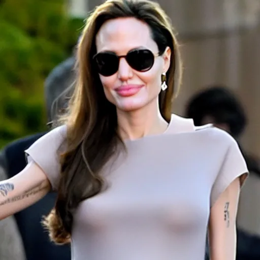 Prompt: angelina jolie is an ( orange )