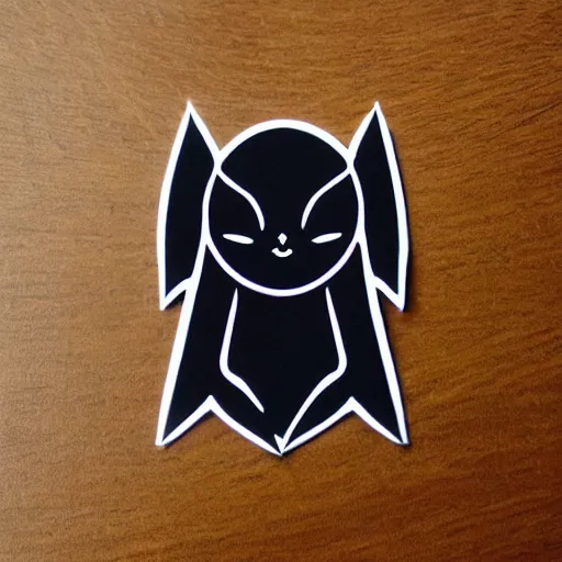 Image similar to symmetrical kawaii bat sticker