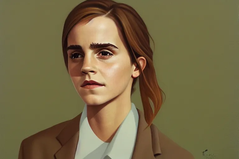 Image similar to portrait of emma watson artwork by tim eitel