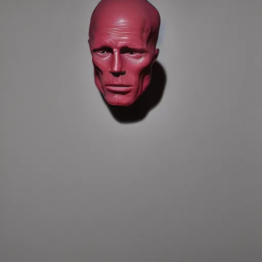 Image similar to Sculpted ruby portrait of Ed Harris, studio lighting, F 1.4 Kodak Portra