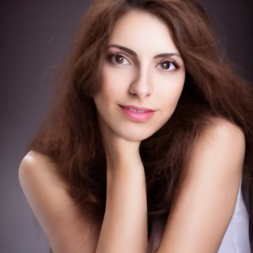 Prompt: studio photo of a beautiful israeli woman, professional photo