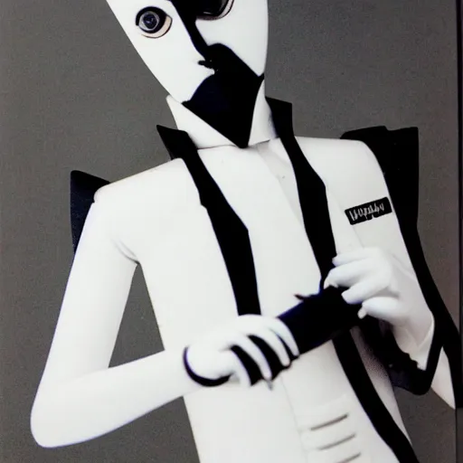 Prompt: a high quality product photo ad of klaus nomi with a technical reed rollerball pen exacto knife made in switzerland by junji ito and joseph cornell, ethereal eel