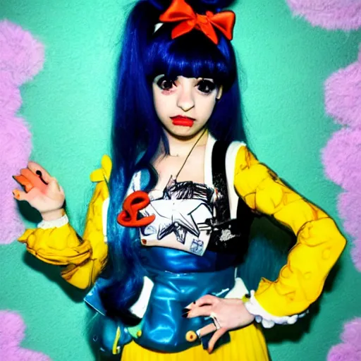 Image similar to melanie martinez in jojo bizarre adventure