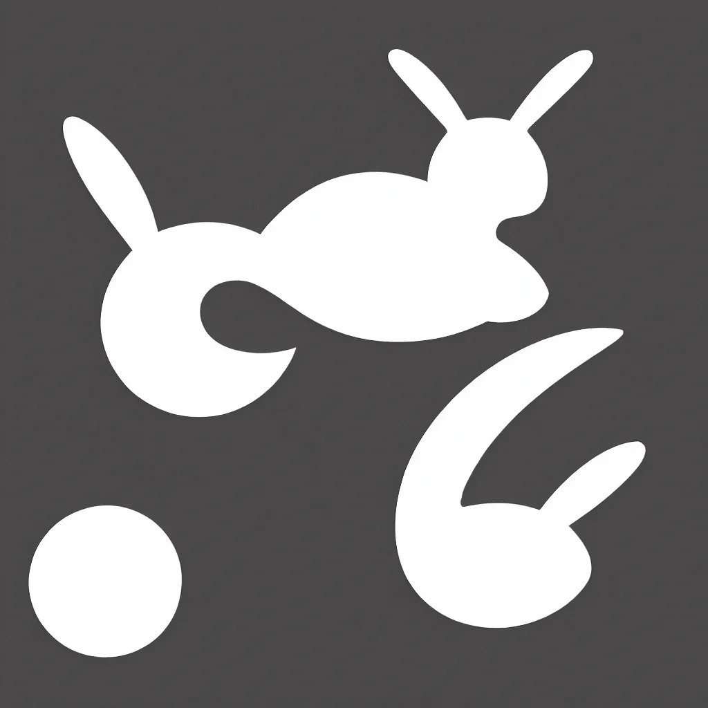 Prompt: the infinite white rabbit, professional vector logo, very clean, very round, very minimalistic, very consistent bezier curves