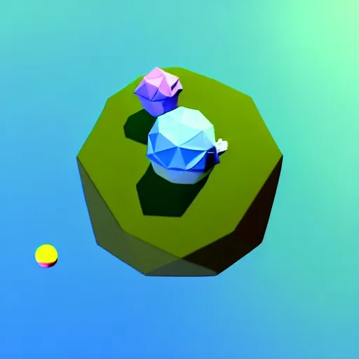 Prompt: Isometric 3D Cute Planet, Low Poly, Unity3D, voxel art, rendered in Blender, C4D