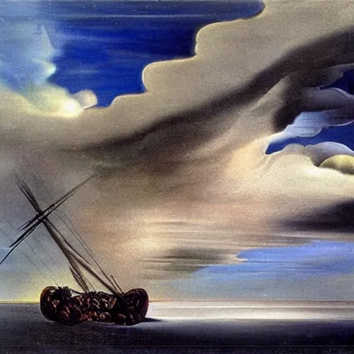 Image similar to storm is coming, i have regrets, by salvador dali