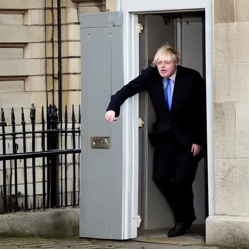 Prompt: Boris Johnson got stuck in the toilet