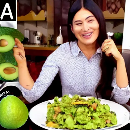 Image similar to internet celebrity nikocado avocado mukbang