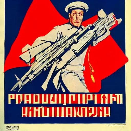 Image similar to pro - war propaganda by the soviet union