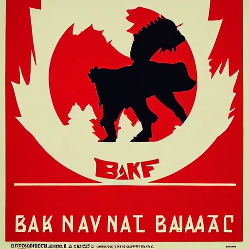 Image similar to soviet style propaganda poster convincing you to move to banff national park,