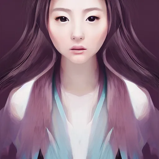 Image similar to centered portrait of beautiful Kawai Japanese girl, hyperdetailed, digital painting, trending on CG society