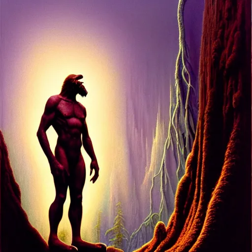 Prompt: cinematic portrait of a bigfoot, Intricate, desaturated, Tim Hildebrandt, Wayne Barlowe, Bruce Pennington, donato giancola, larry elmore, maxfield parrish, Moebius, Thomas Ehretsmann, oil on canvas, gouache painting, masterpiece, trending on artstation, cinematic composition, dramatic pose, volumetric lighting, sharp, details, hyper-detailed, HD, 4K, 8K