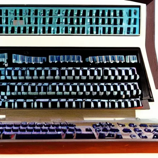 Prompt: a old computer, memphis design