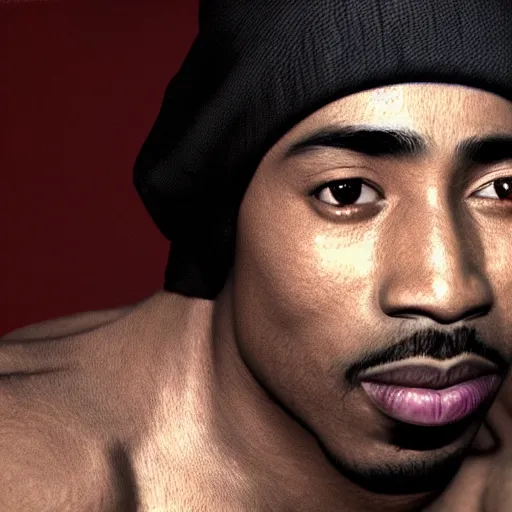 Prompt: amazing 3 d artwork of 2 pac. photo realistic, octane render, cinematic lighting.