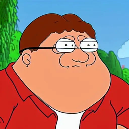Prompt: nicolas cage as peter griffin in family guy