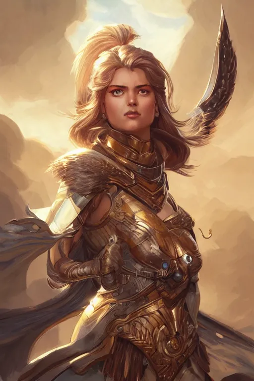 Image similar to amazon valkyrie athena, d & d, fantasy, portrait, highly detailed, headshot, digital painting, trending on artstation, concept art, sharp focus, illustration, art by artgerm and greg rutkowski and magali villeneuve