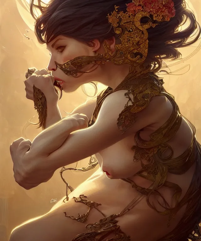 Prompt: A very angry cat, fantasy, intricate, elegant, highly detailed, digital painting, artstation, concept art, smooth, sharp focus, illustration, art by artgerm and greg rutkowski and alphonse mucha