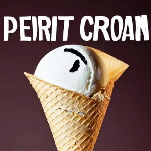 Prompt: a cone of ice cream with a scoop of pure flesh and eyeballs in it