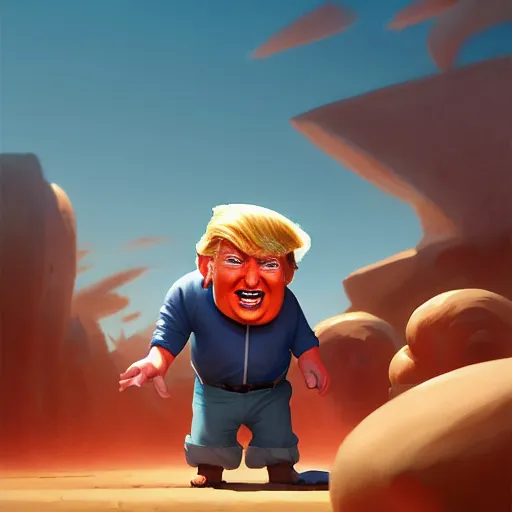 Image similar to donald trump as a chubby troll, ben hur, loftis, cory behance hd by jesper ejsing, by rhads, makoto shinkai and lois van baarle, ilya kuvshinov, rossdraws global illumination