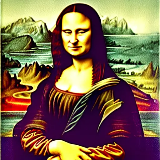 Image similar to mona lisa painting by frida kahlo