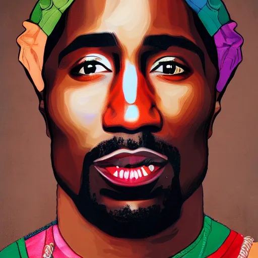 Prompt: 8 k uhd portrait of tupac wearing ballerina dress, highly detailed faces.