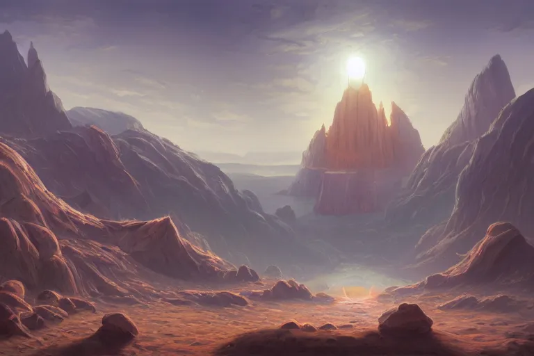 Prompt: myst V concept art by Noah Bradley