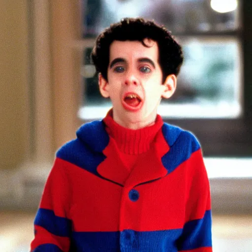 Prompt: borat as a child in home alone movie