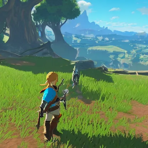 Image similar to real leaked breath of the wild 2 gameplay no fake