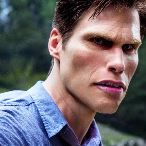 Prompt: Live Action Still of Jerma in Twilight, real life, hyperrealistic, ultra realistic, realistic, highly detailed, epic, HD quality, 8k resolution, body and headshot, film still