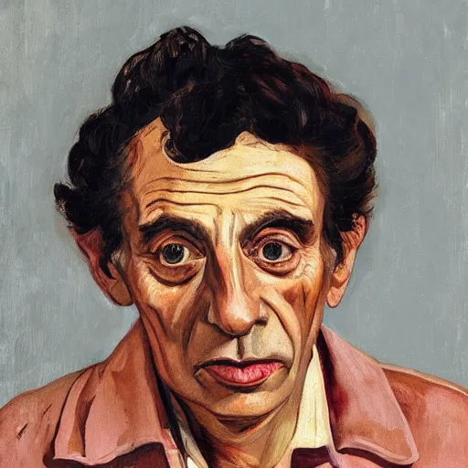 Image similar to portrait of rui veloso, painting by paula rego, high detail, high resolution