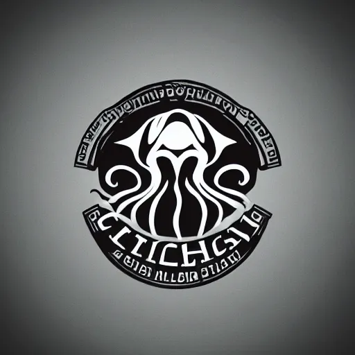 Image similar to elegant modern logo of cthulhu