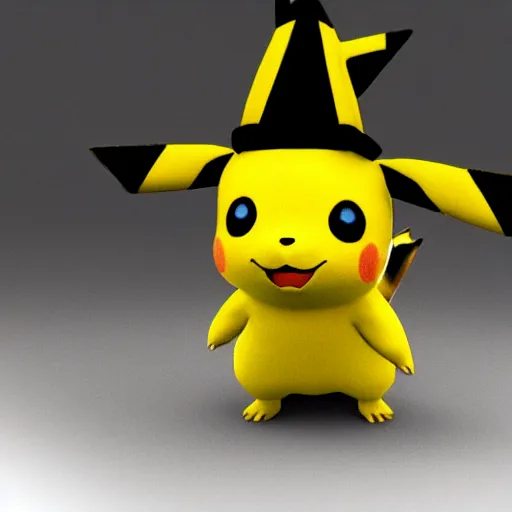 Image similar to 3 d pikachu, dark souls 3 style